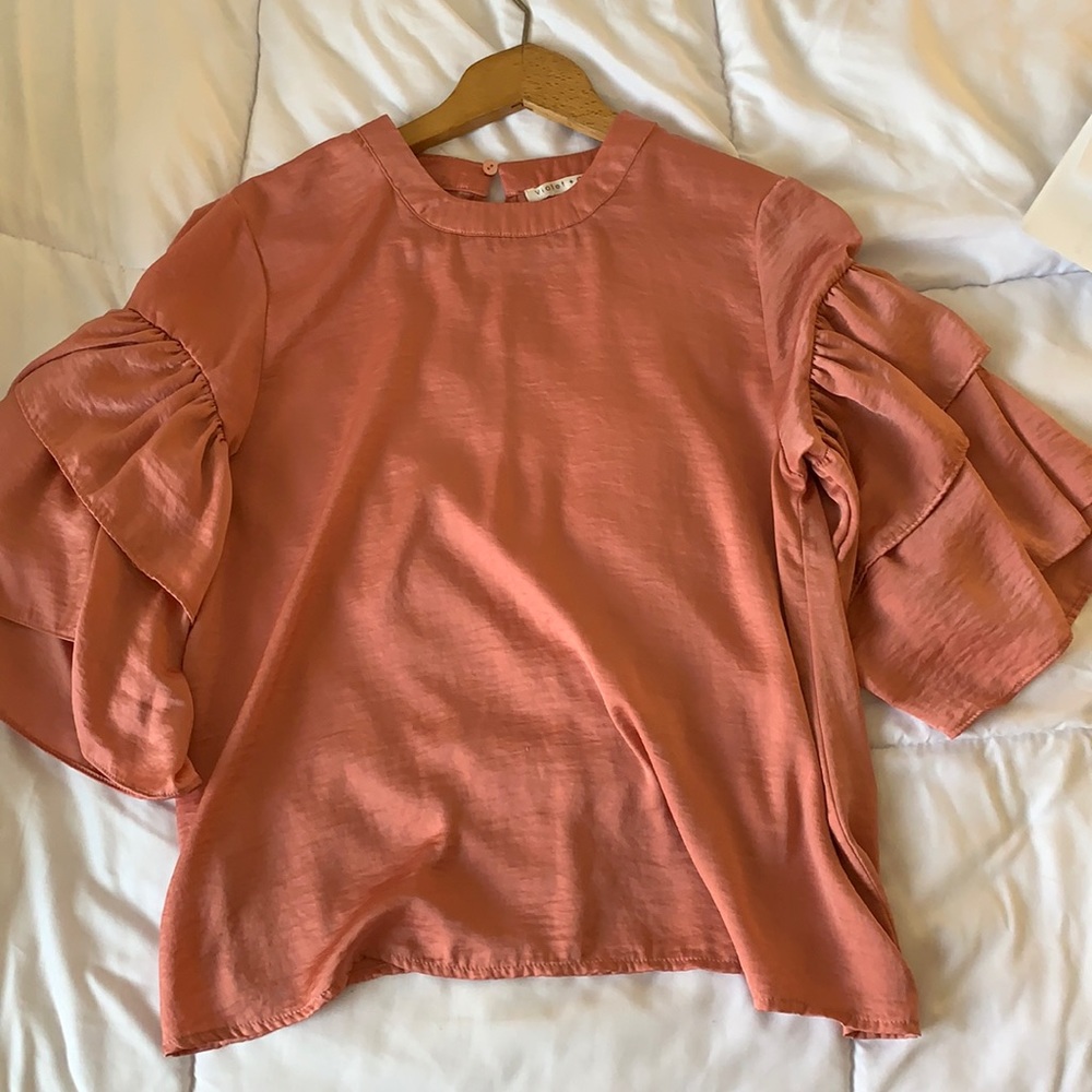 Pink Silk-like Blouse